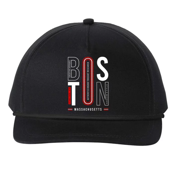 Boston Snapback Five-Panel Rope Hat