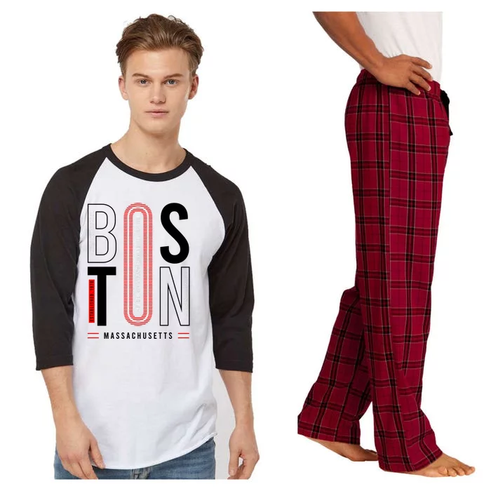 Boston Raglan Sleeve Pajama Set