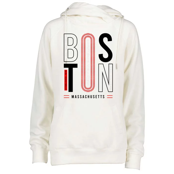 Boston Womens Funnel Neck Pullover Hood