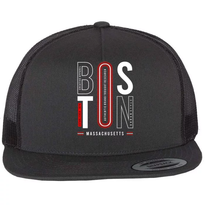 Boston Flat Bill Trucker Hat