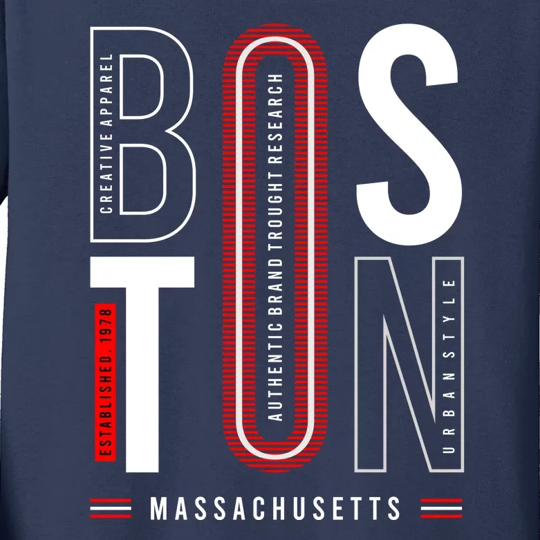 Boston Kids Long Sleeve Shirt