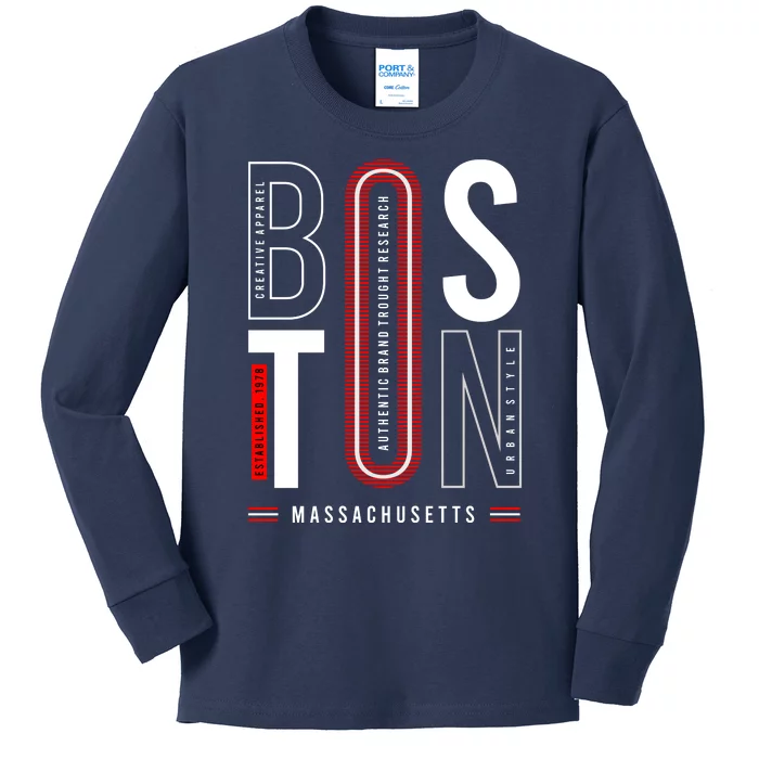 Boston Kids Long Sleeve Shirt