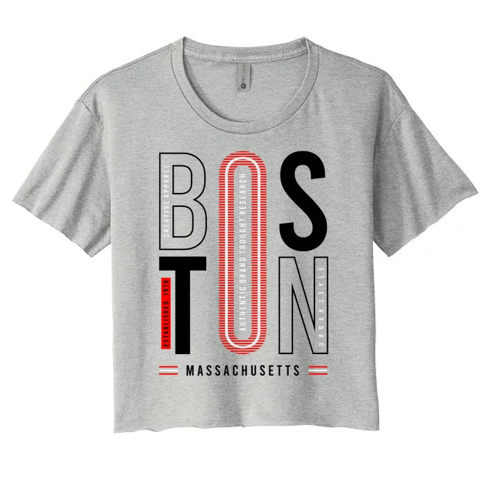 Boston Women's Crop Top Tee