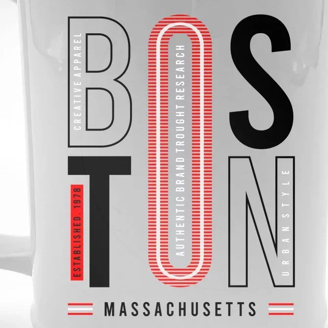 Boston Front & Back Beer Stein