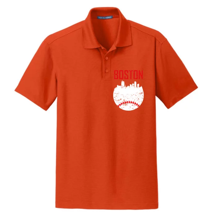 Boston Baseball City Dry Zone Grid Performance Polo