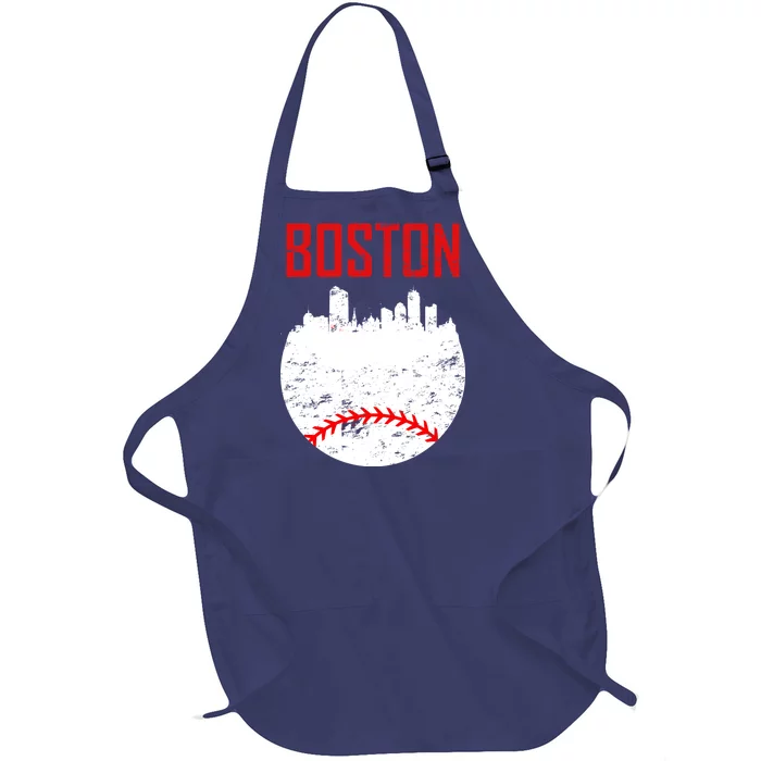 Boston Baseball City Full-Length Apron With Pocket