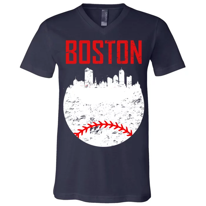 Boston Baseball City V-Neck T-Shirt