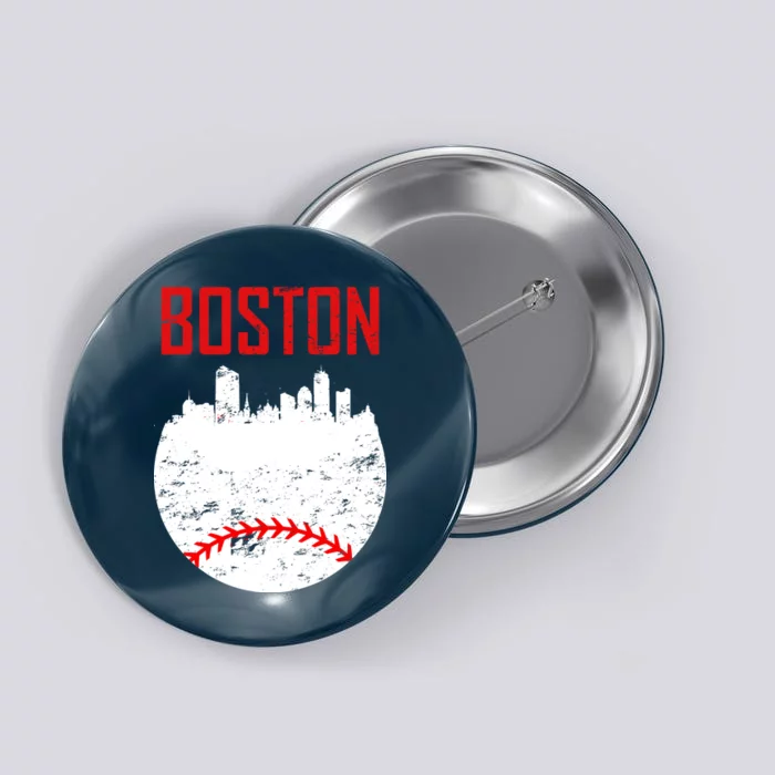 Boston Baseball City Button