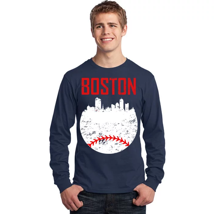 Boston Baseball City Tall Long Sleeve T-Shirt