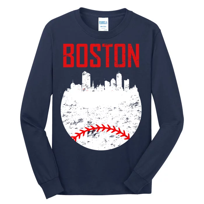 Boston Baseball City Tall Long Sleeve T-Shirt