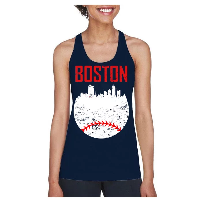 Boston Baseball City Women's Racerback Tank