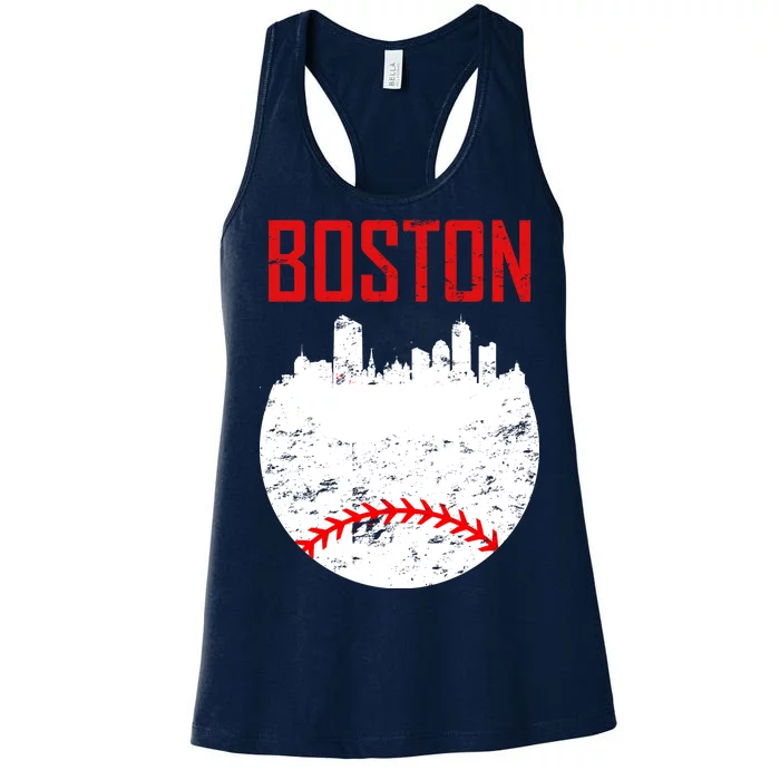 Boston Baseball City Women's Racerback Tank