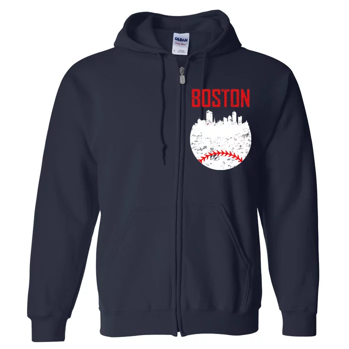 Boston Baseball City Full Zip Hoodie