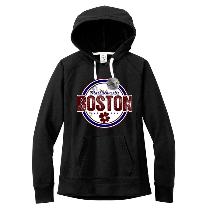 Boston Land of the Free Logo Women's Fleece Hoodie