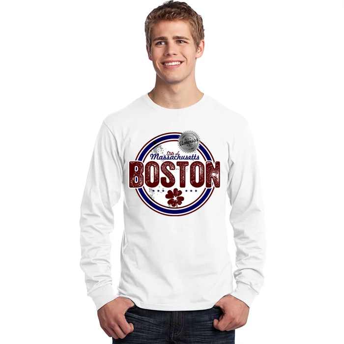 Boston Land of the Free Logo Long Sleeve Shirt