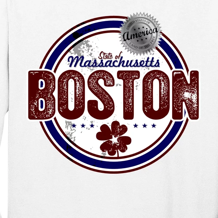 Boston Land of the Free Logo Long Sleeve Shirt