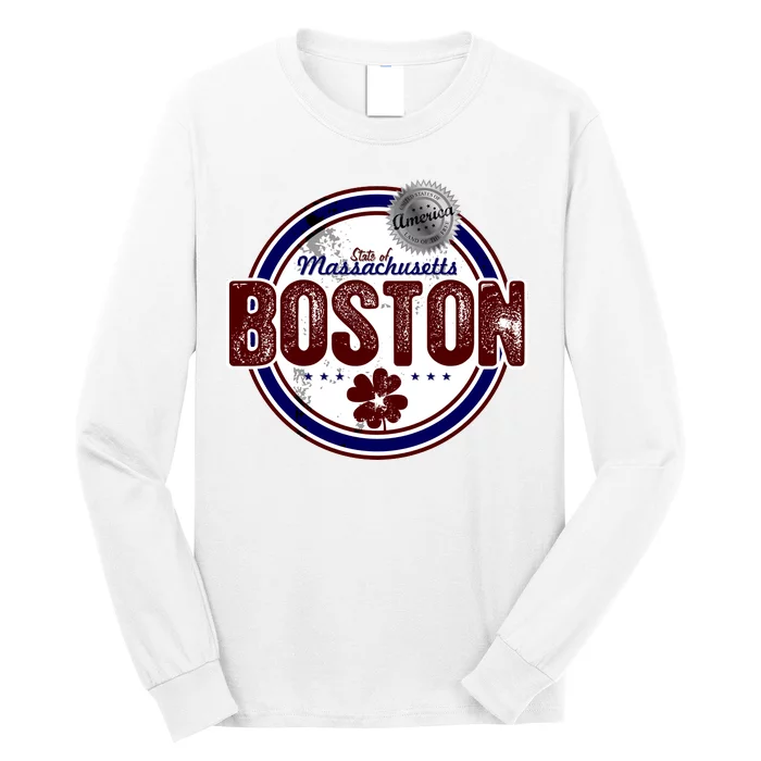 Boston Land of the Free Logo Long Sleeve Shirt