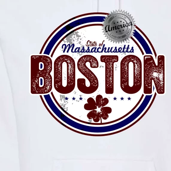 Boston Land of the Free Logo Premium Hoodie