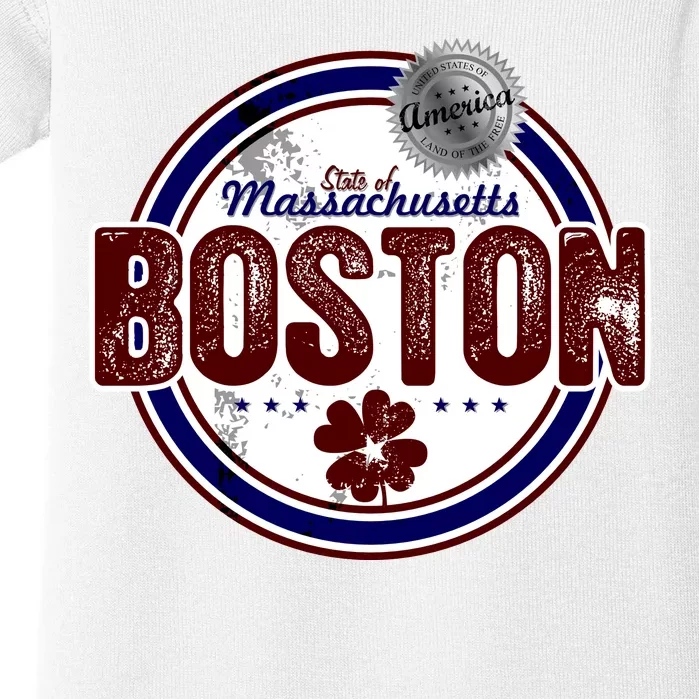 Boston Land of the Free Logo Baby Bodysuit