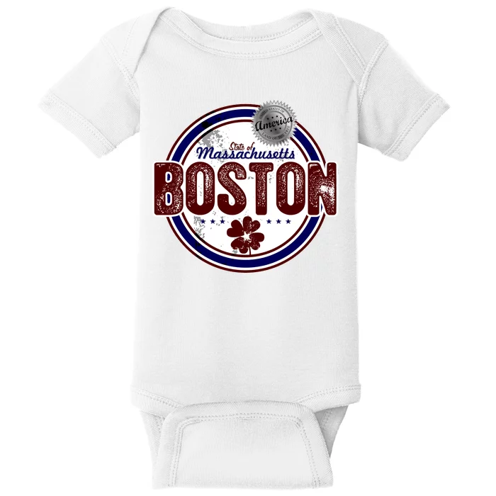 Boston Land of the Free Logo Baby Bodysuit