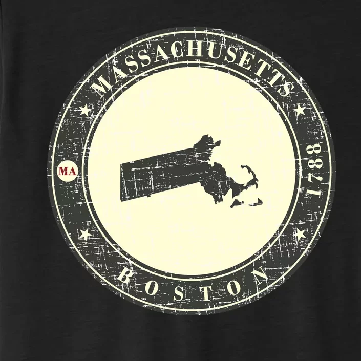 Boston Massachusetts Retro ChromaSoft Performance T-Shirt