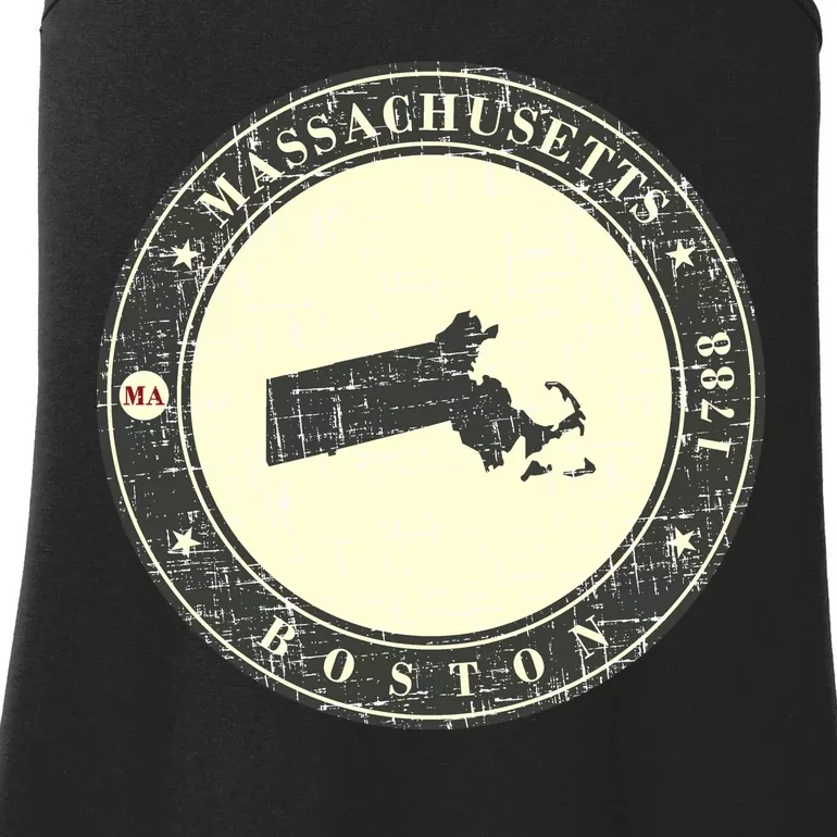 Boston Massachusetts Retro Ladies Essential Tank