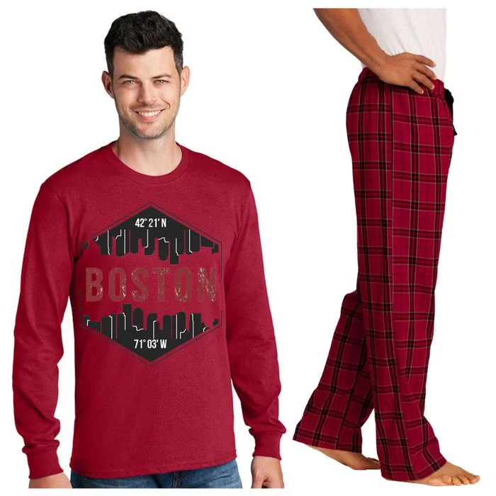 Boston Skyline Long Sleeve Pajama Set