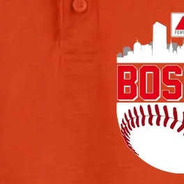 Boston Skyline Fenway Baseball Sports Logo Dry Zone Grid Performance Polo