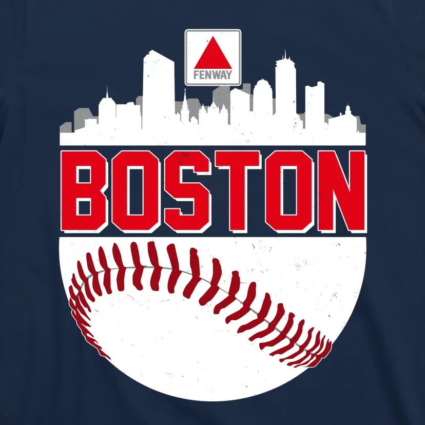 Teeshirtpalace Boston Skyline Fenway Baseball Sports Logo Kids T-Shirt