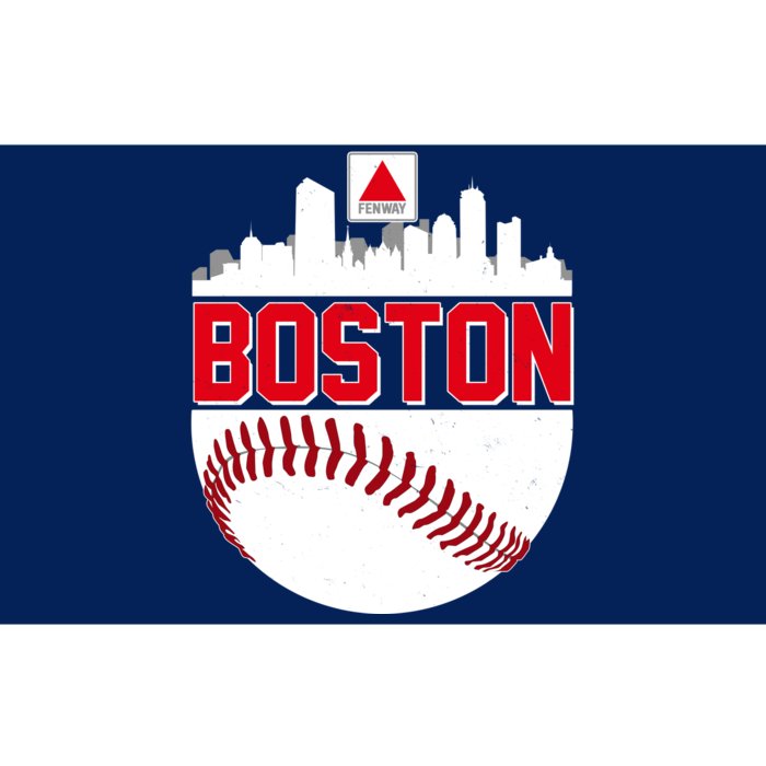 Boston Skyline Fenway Baseball Sports Logo Bumper Sticker