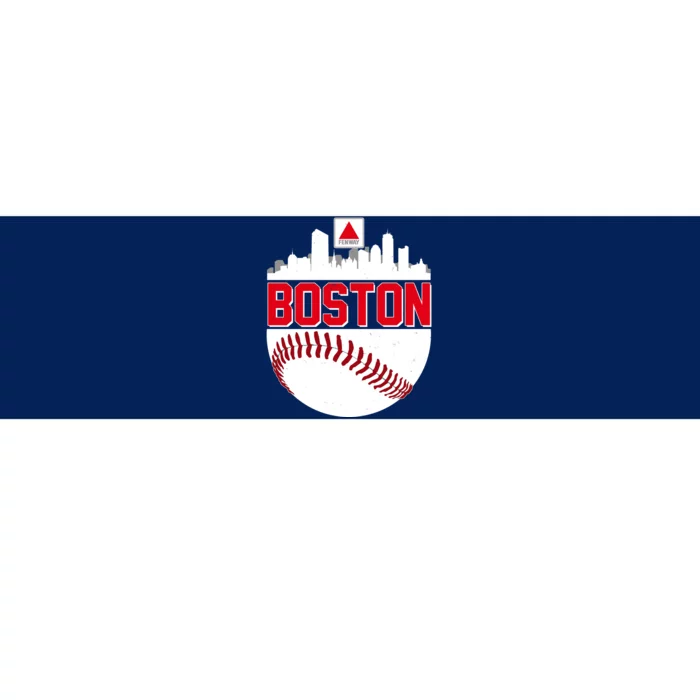 Boston Skyline Fenway Baseball Sports Logo Bumper Sticker