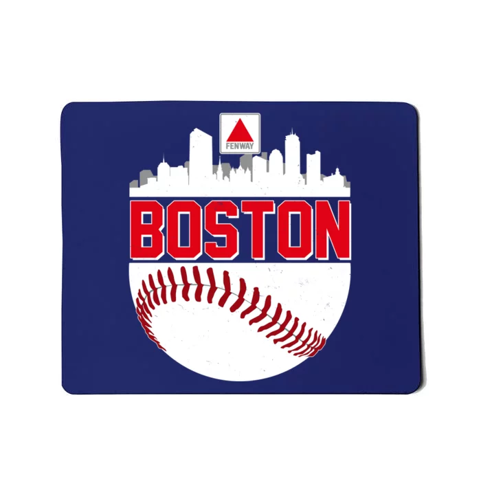 Boston Skyline Fenway Baseball Sports Logo Mousepad