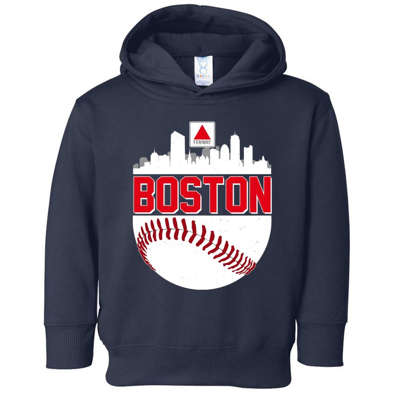 Boston Skyline Fenway Baseball Sports Logo Toddler Hoodie