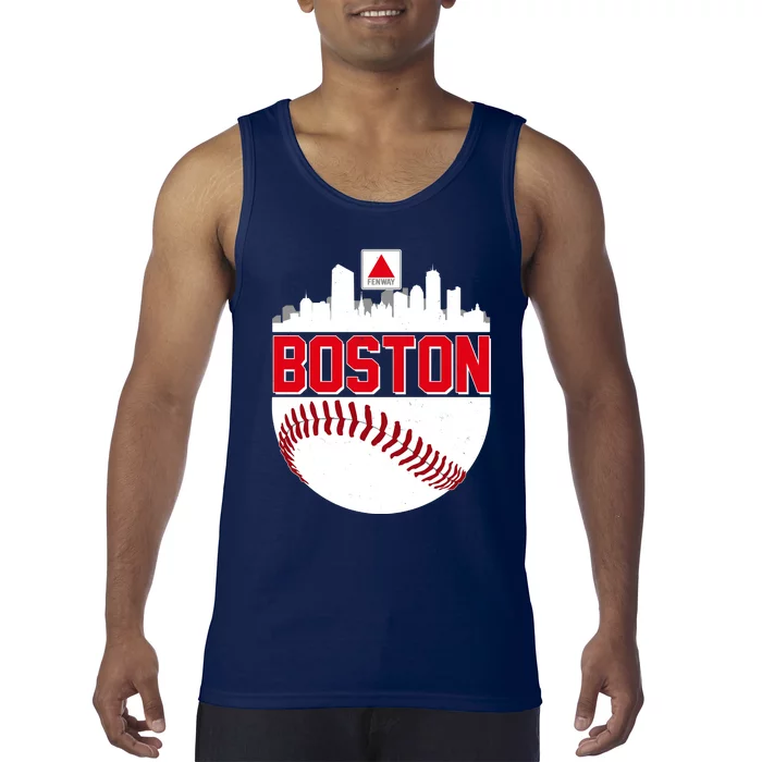 Teeshirtpalace Boston Skyline Fenway Baseball Sports Logo Kids T-Shirt