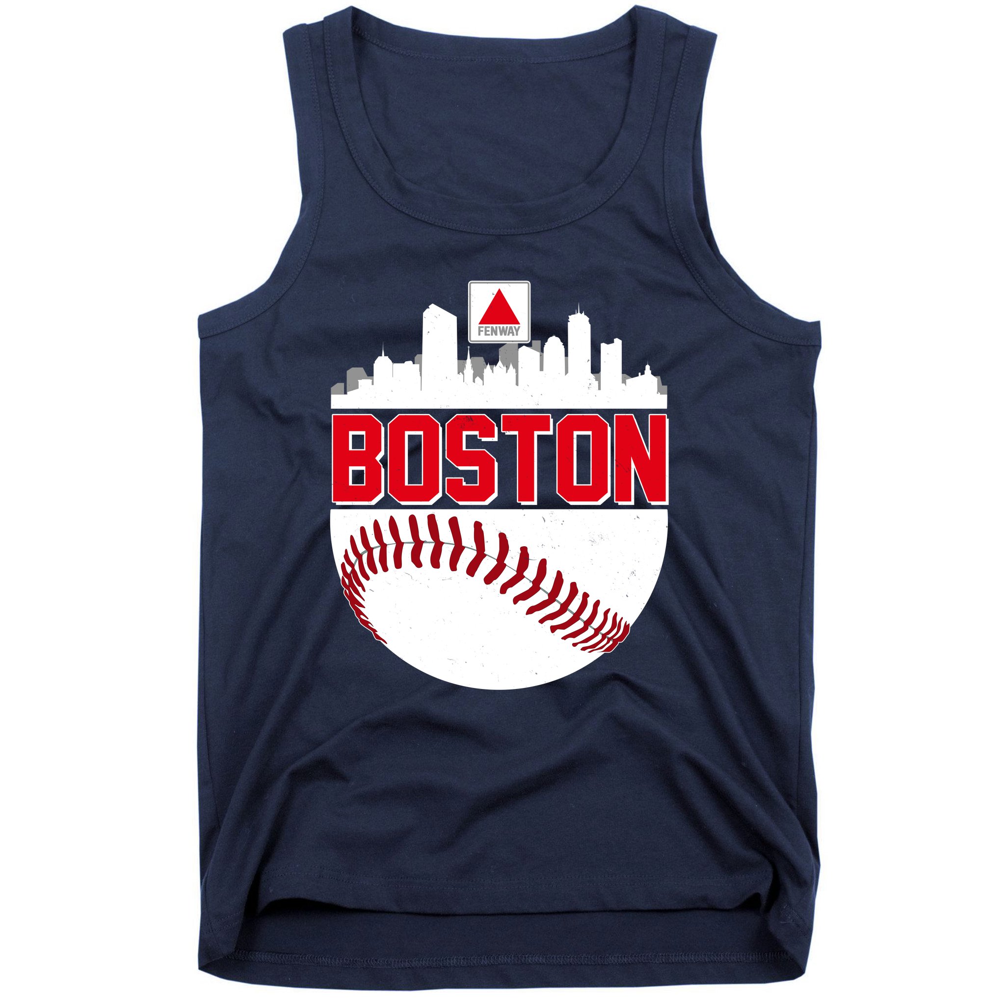 Teeshirtpalace Boston Skyline Fenway Baseball Sports Logo Women's T-Shirt