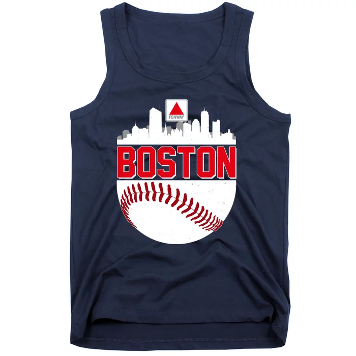 Teeshirtpalace Boston Skyline Fenway Baseball Sports Logo Kids T-Shirt