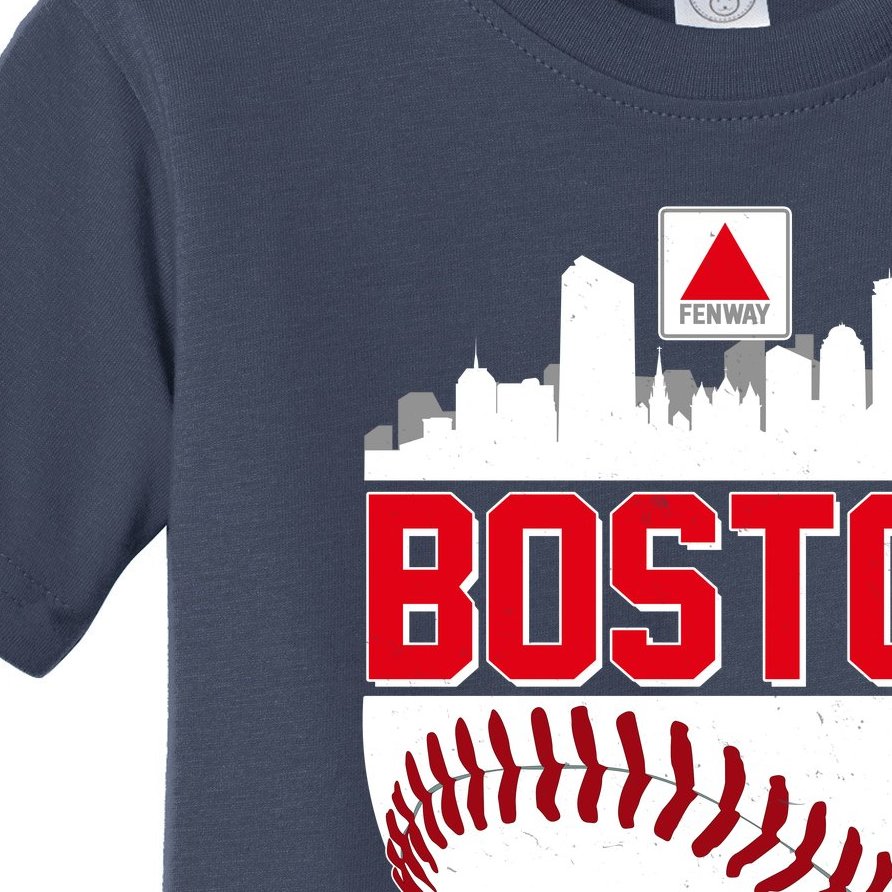 Boston Skyline Fenway Baseball Sports Logo Toddler T-Shirt