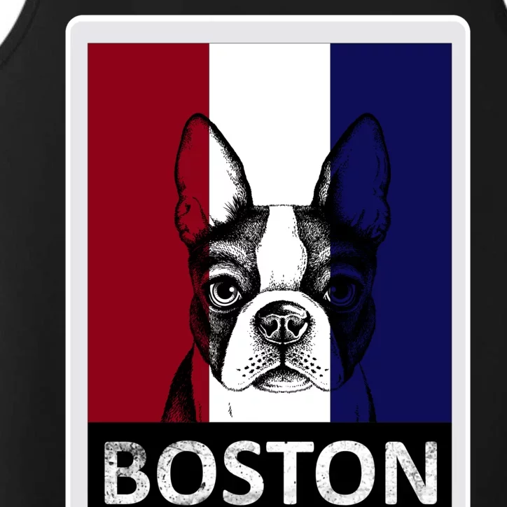 Boston Terrier Portrait Performance Tank