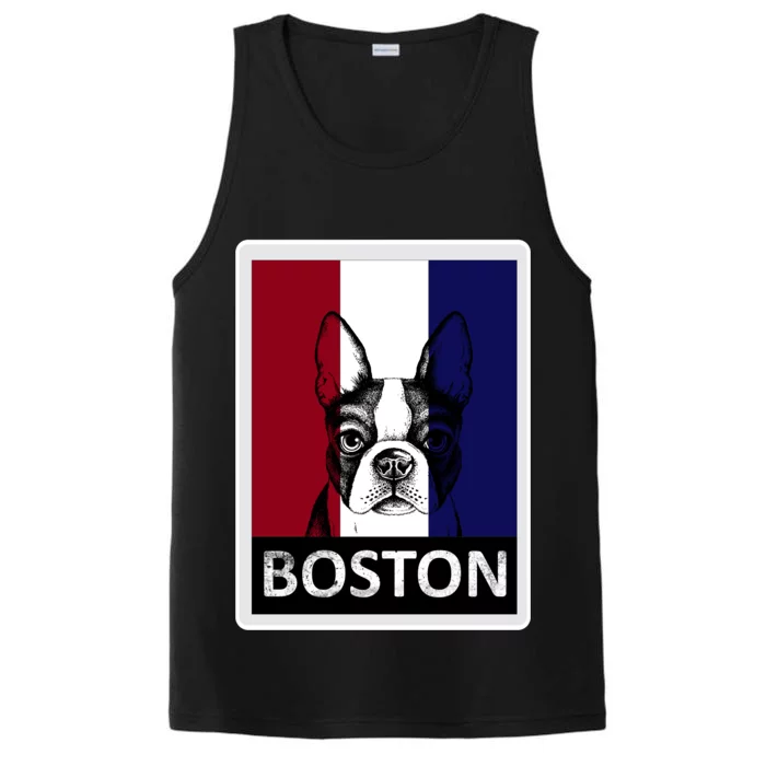 Boston Terrier Portrait Performance Tank