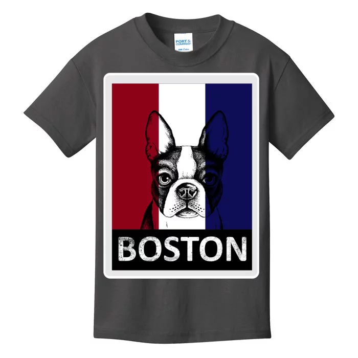 Boston Terrier Portrait Kids T-Shirt