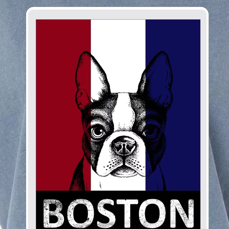 Boston Terrier Portrait Garment-Dyed Women's Muscle Tee