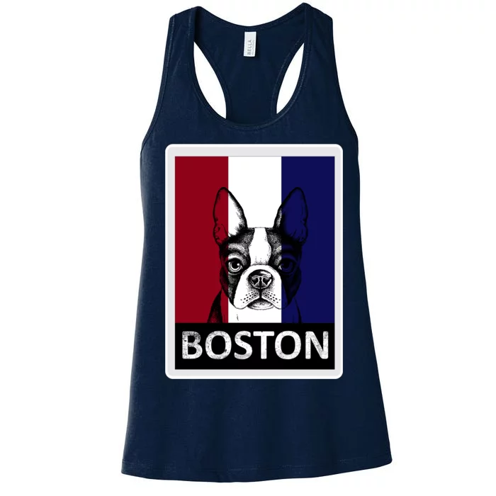 Boston Terrier Portrait Women's Racerback Tank