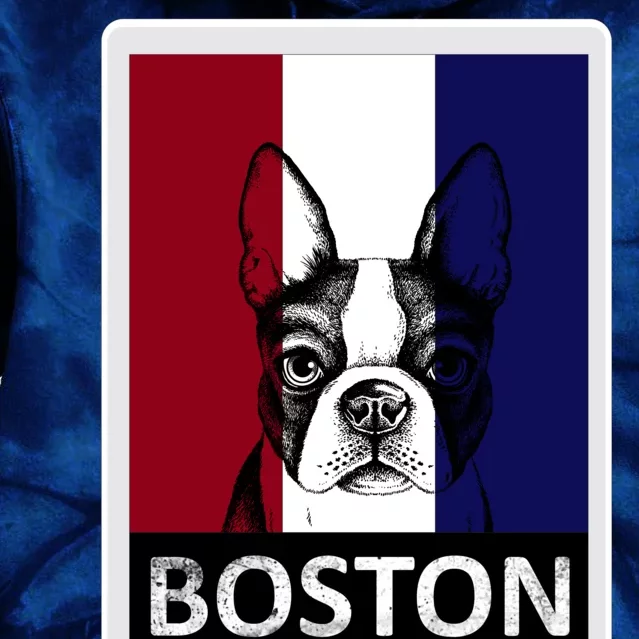 Boston Terrier Portrait Tie Dye Hoodie