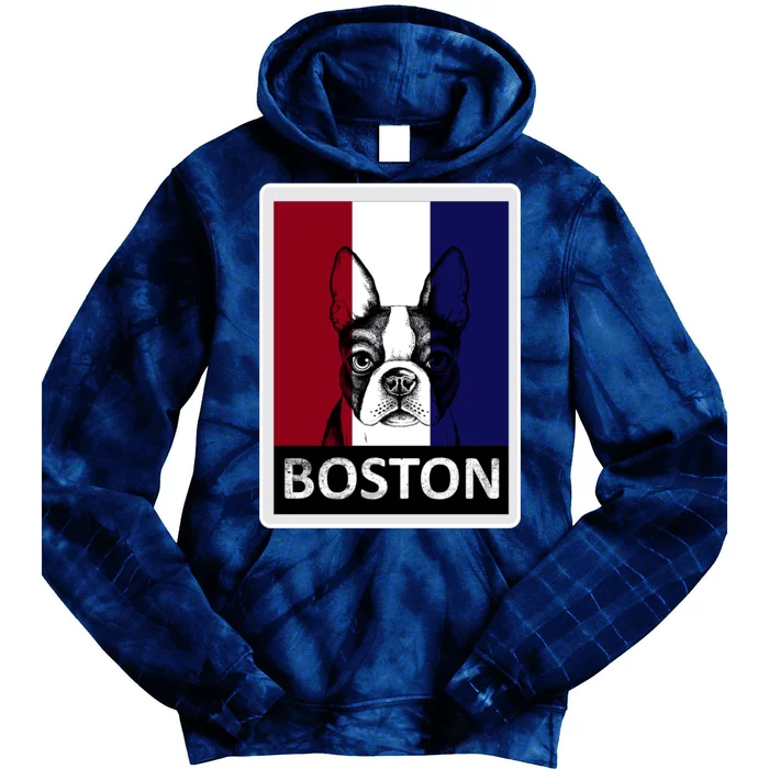 Boston Terrier Portrait Tie Dye Hoodie