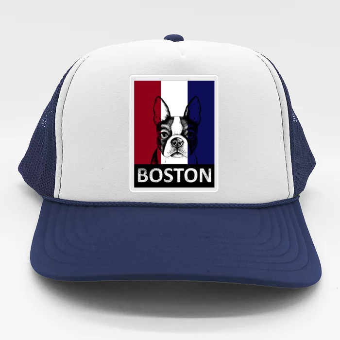 Boston Terrier Portrait Trucker Hat