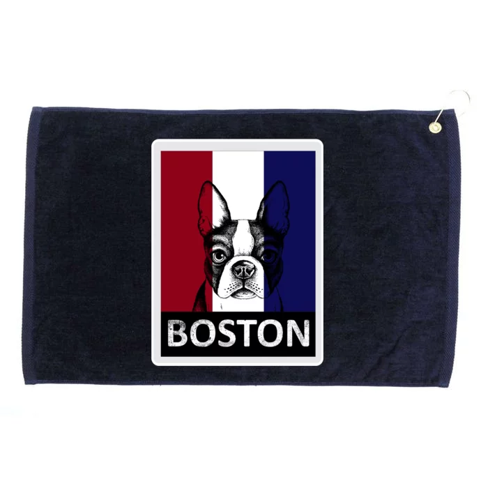 Boston Terrier Portrait Grommeted Golf Towel