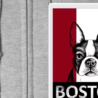 Boston Terrier Portrait Full Zip Hoodie