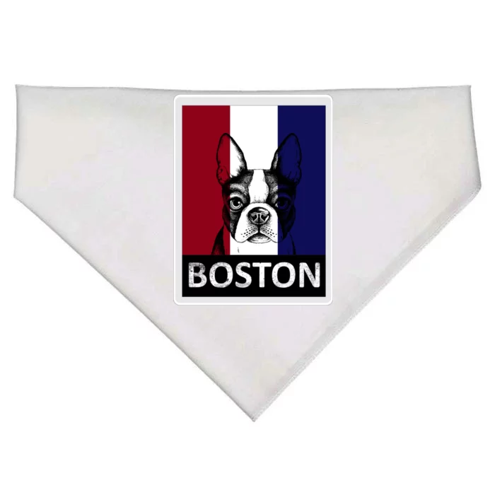 Boston Terrier Portrait USA-Made Doggie Bandana