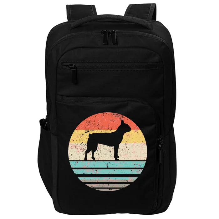 Boston Terrier Retro Sun Impact Tech Backpack