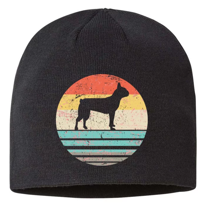 Boston Terrier Retro Sun 8 1/2in Sustainable Knit Beanie